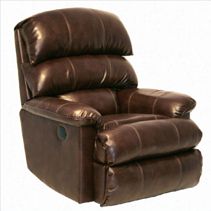 Catnapper Templeton Leather Walk Hugger Recliner In  Espresso