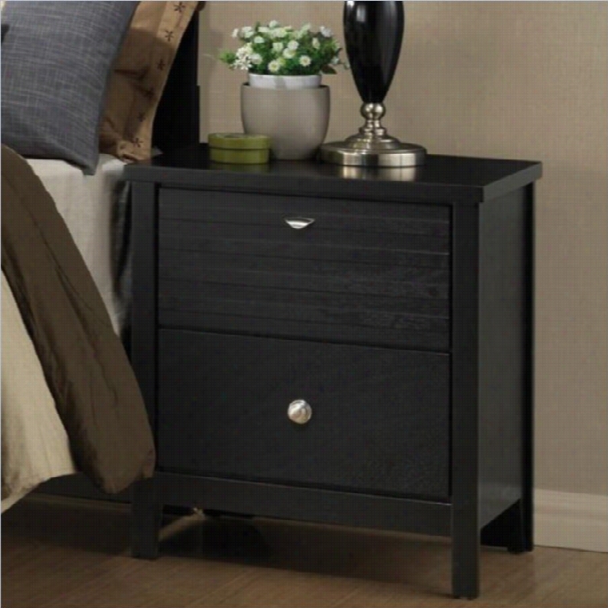 Coaster Richmond Two Drawer Nightstand In Black