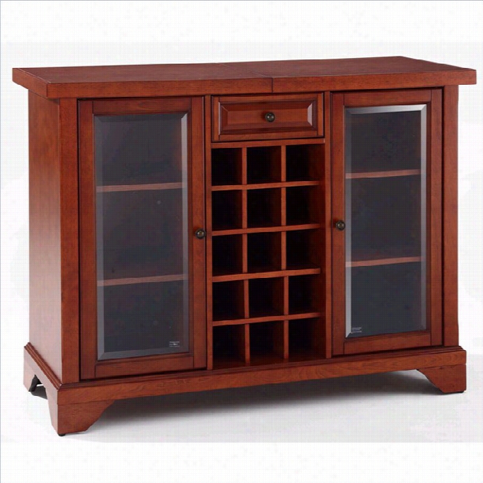 Crosley Lafagette Sliding Top Home Exclude Cabinet In Classic Cherry