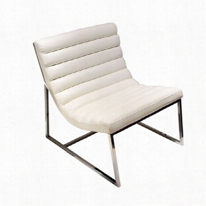 Diamond Sofa Bardot Accent Chair With Tsainless Steelframe In White