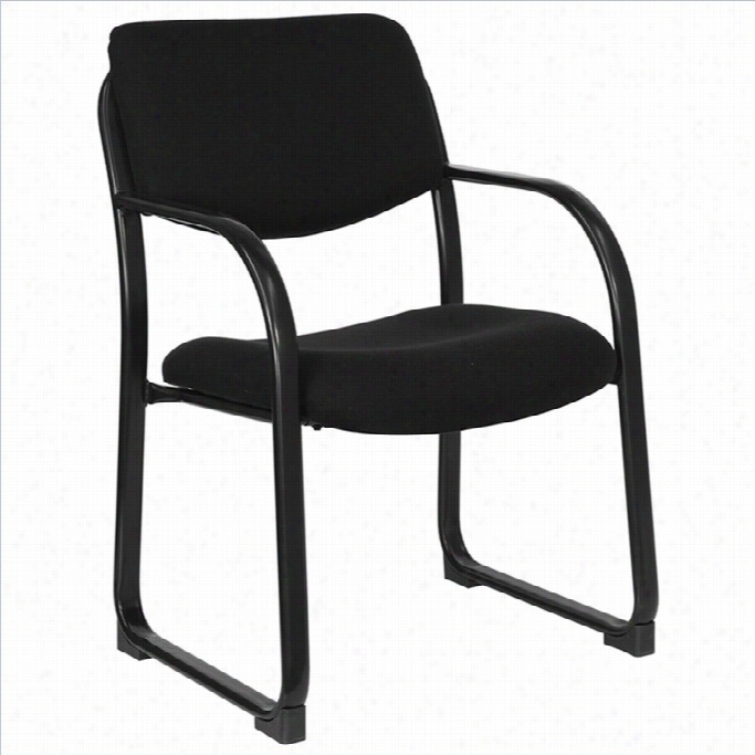 Flash  Furniture Chief Magistrate Side Guest Chair In Black In The Opinion Of Sled Base