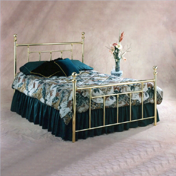 Hillsdale Chelsea Metal Poster Bed In Polished Brass Finish-twin