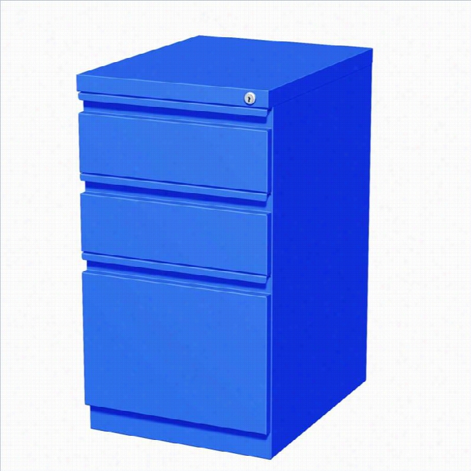 Hirsh Inddustries 3 Drawer Mobile File Cabinet In Blue