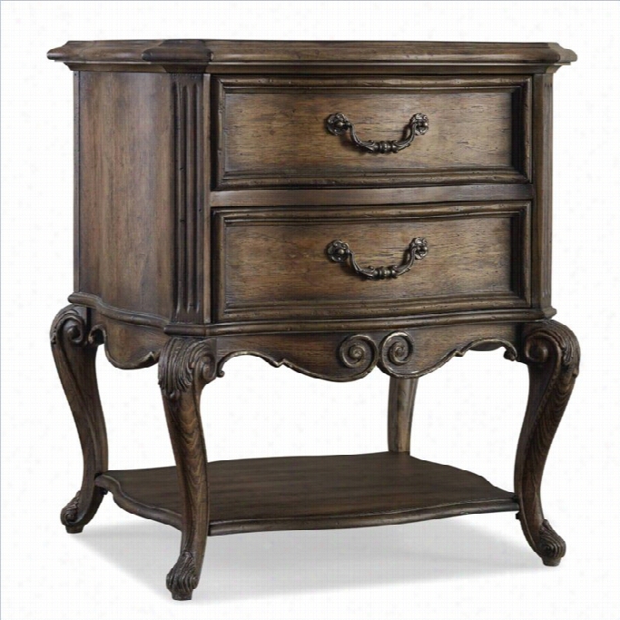 Hooker Furniture Rhapsody 2-drawer Accent Table In Rustic Walnut