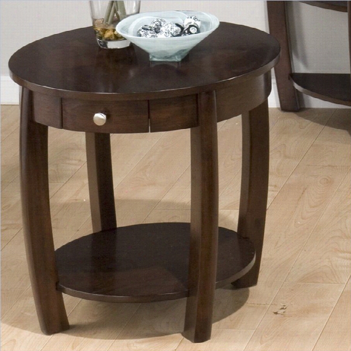 Jofran Riverside End Table In Brownn Walnht