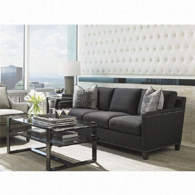 Lexington Carrea Strada Fabric Sofa In Dark Gray