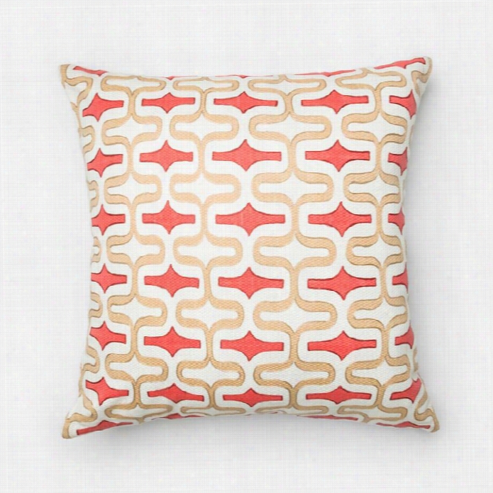 Loloi 1'10 X 1'10 Cotton Poly Pillow In Sanx And Red