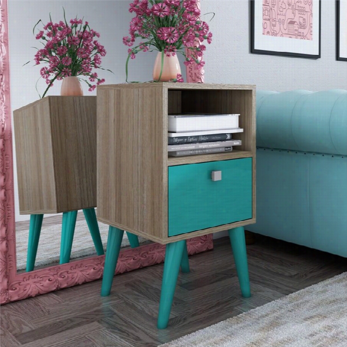 Manhattan Comfort Abisko End Synopsis In Oak Aqua