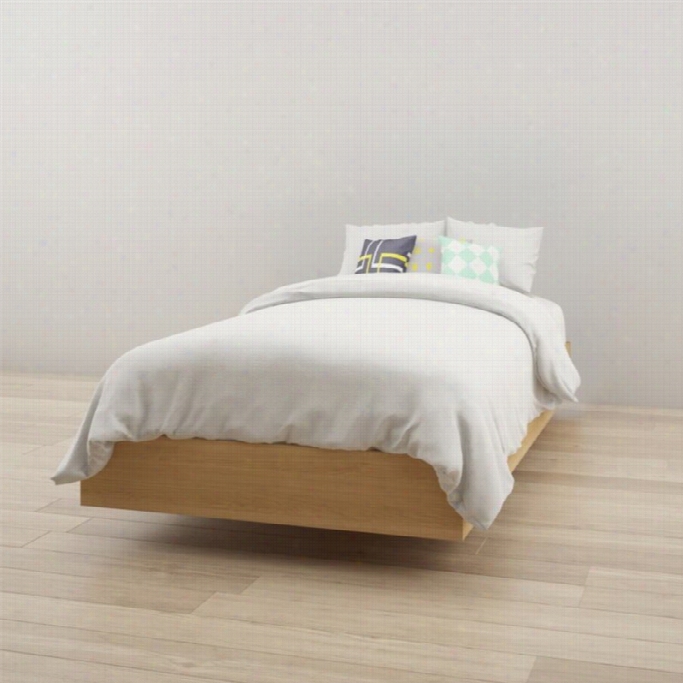 Nexera Nordik Doubled Platform  Bed In Maple