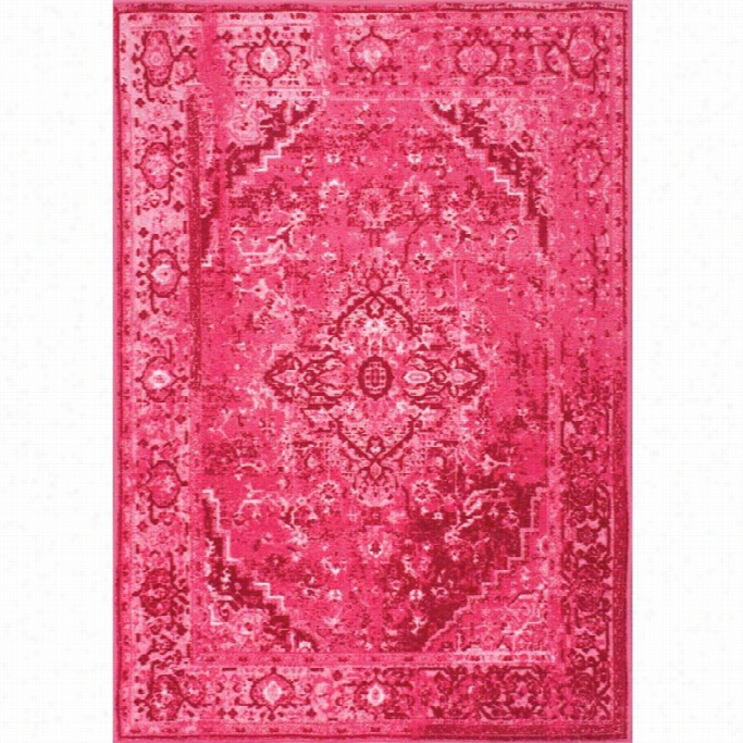 Nuloom 8' X 10' Vintage Reiko Rug In Pink