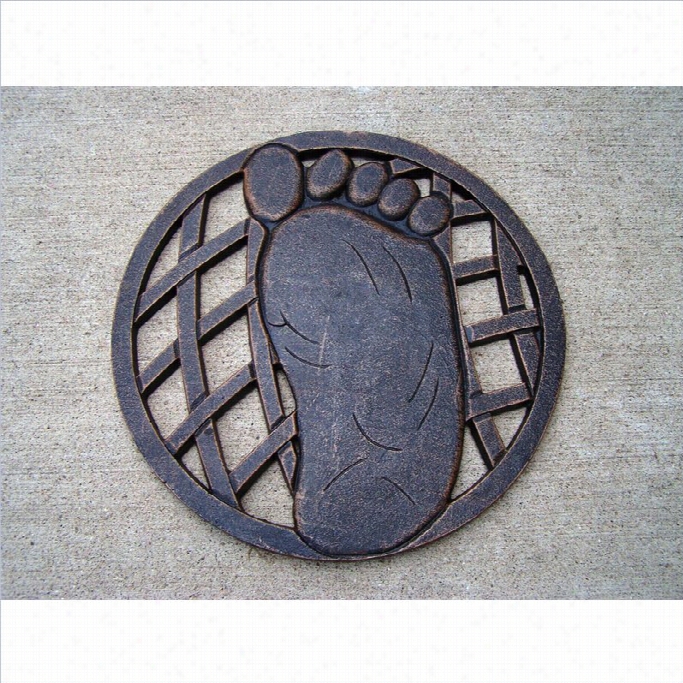 Oakland Living Cast Aluminum Stepping Stone Right Foot  In Antique Bronze