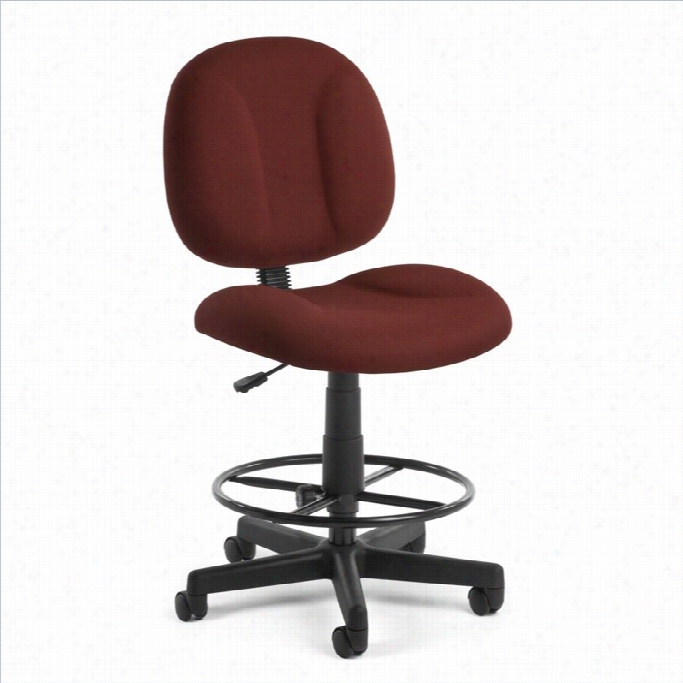 Ofm Comfort Series Superdrafting Office Chair With Drafting Kit In Wine