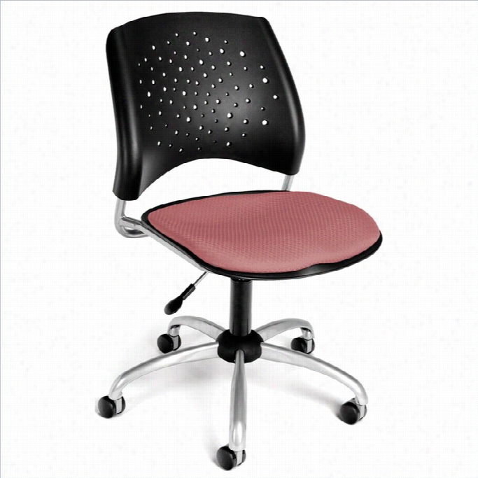 Ofm Star Swivel Office Chair In Coral Pink