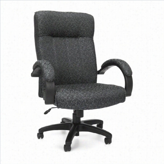 Ofm Stature Series Executive Mid-back Confwrence Office Cha Ir In Camo Gray