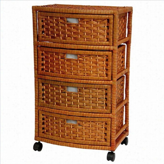 Oeiental Furniture 4 Draawer Chest In Honey