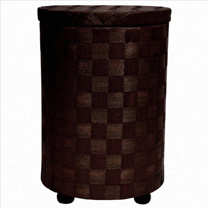 Oriental Furniture Laundry Hamper In Mocha