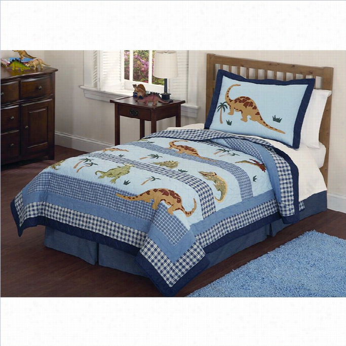 Pem America Dion Dave Blue Unite Multicolor Quilt Set-twin