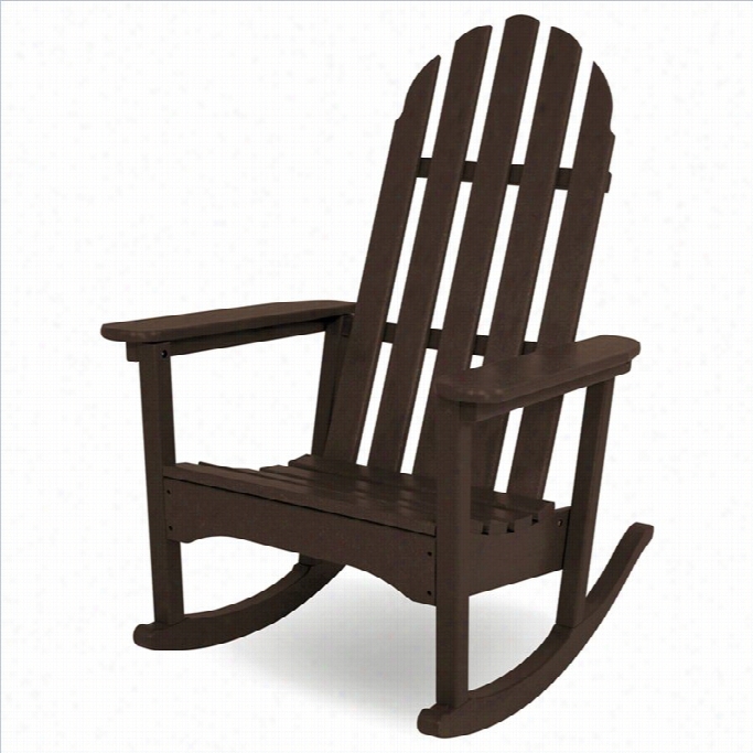 Polywood Lcassic Ad Irondack Rocker In Mahogany