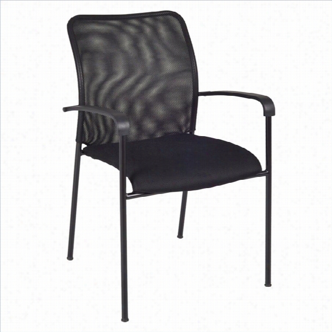 Regency Mario Mesh Stack Stacking Chair In Black (set Of 4)