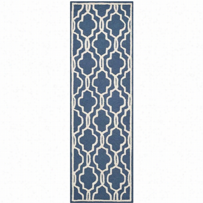 Safavirh Cmbridge Navy Transitional Rug - Runner 2'6 X 10'