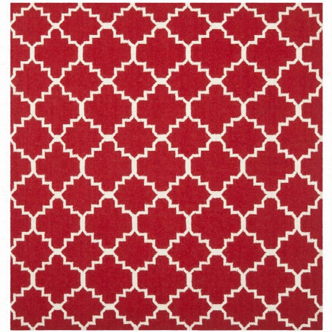 Safavieh Dhurriies Red Contemporary Rug - Square 4'