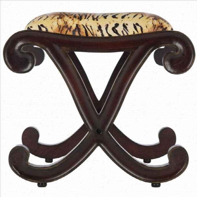 Safavieh Roxie Hand-carved Stool In Zebra