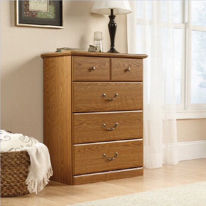 Sauder Orchard Hills 4 Drawer Chest Inc Arolina Oak Finish