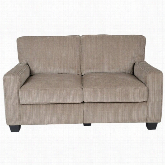 Serta Rta Santa Cruz 61 Fabrid Loveseat In Platinum