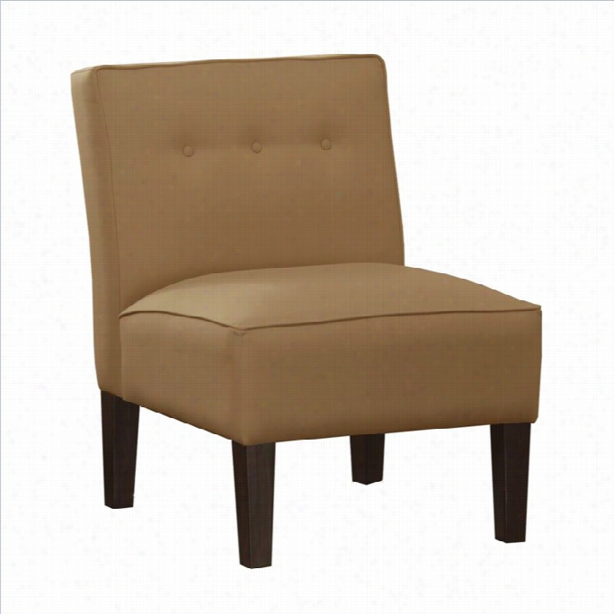 Skyline Furniture Upholstered Tufted Slipper Chair In Tan