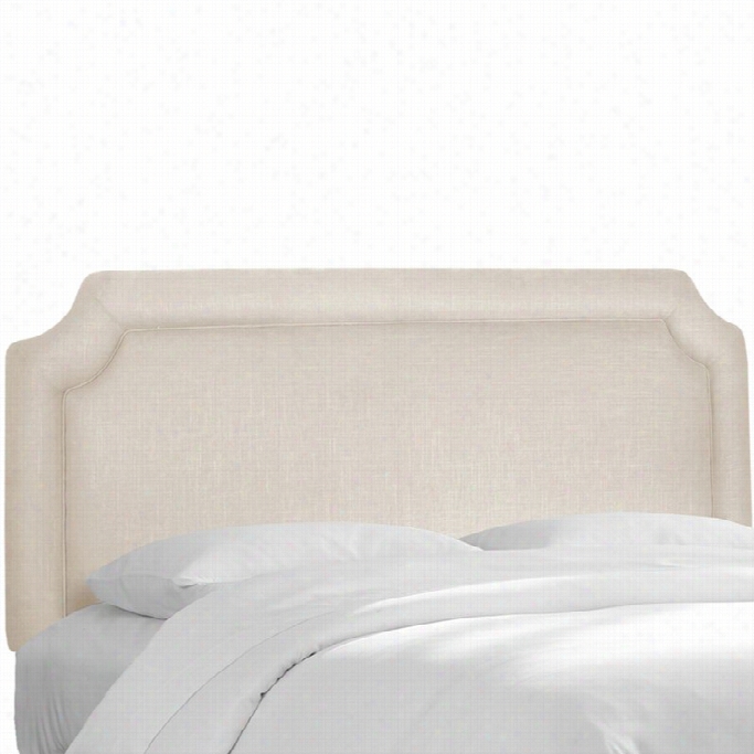 Skyline Notched Panel Headboard In Ivory-twin