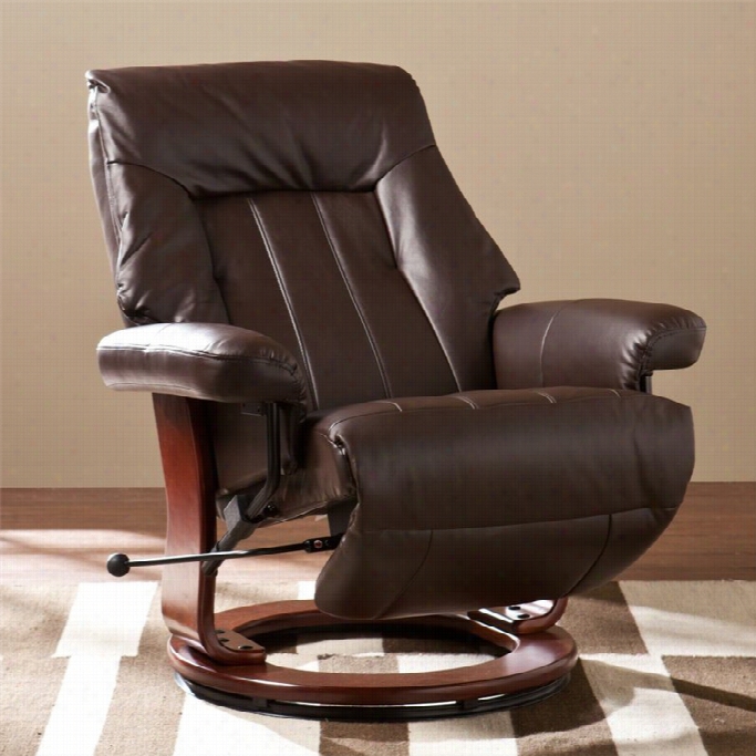 Southern Enterprises Norland Faux Lea Ther Recliner In Kona Brown