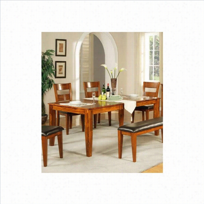 Steve Silver Company Mango Dining Table With 18 Inch Butterfly Leaf In Lighto Ak