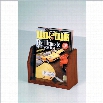 Oak Countertop 1 Pocket Magazine Display in Mahogany