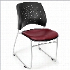 OFM Star Stack Stacking Chair Vinyl Seats in Wine