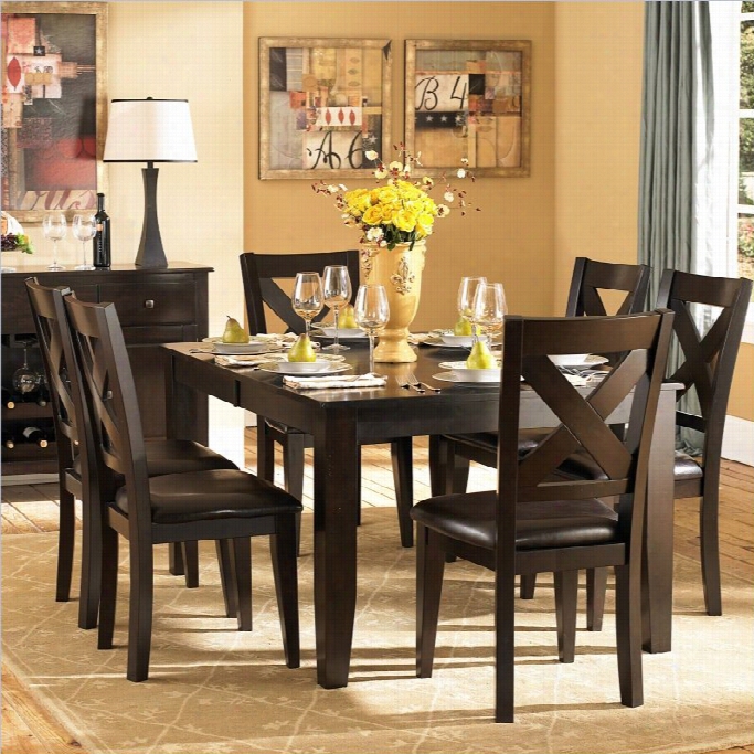 Trent Home Royalty Indicate 7 Piece Dining Table Set In Merlot