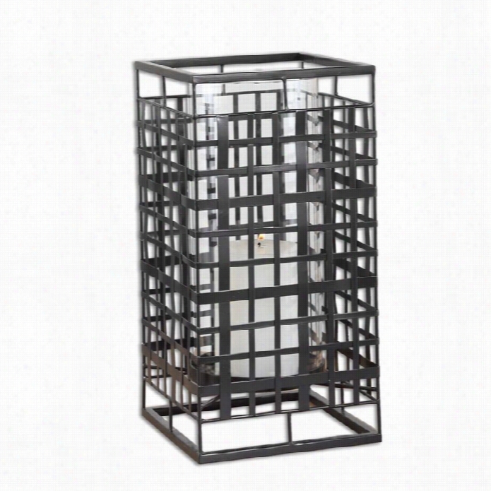 Uttermost Caged In Metal Candleholder