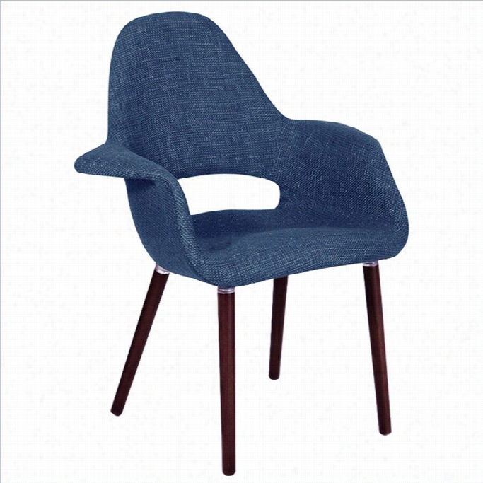 Volo Design Crosby Chair In Navy And Walnut