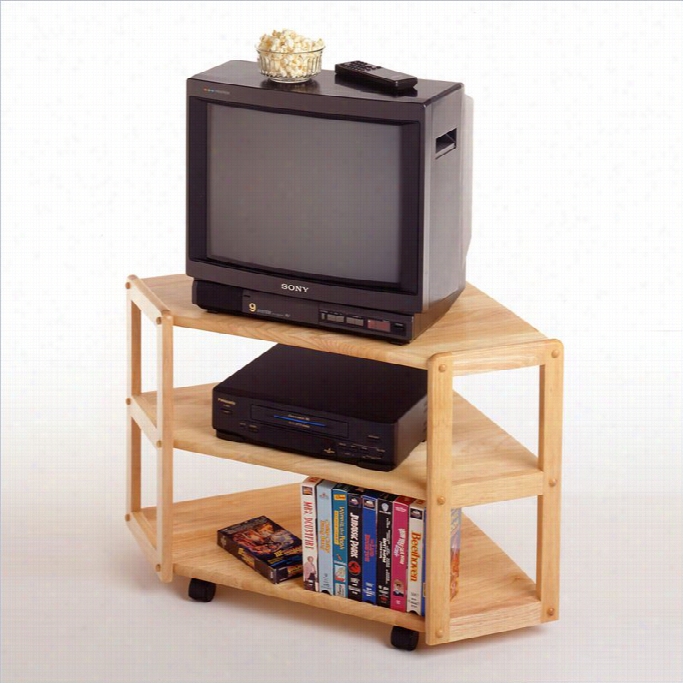 Winsome Basics  Strong Woood Corner Tv Stand In Beech