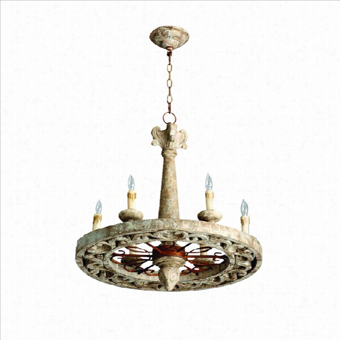 Yosemite Home Decor Charlock 6 L Ights Chandelier In Antique White