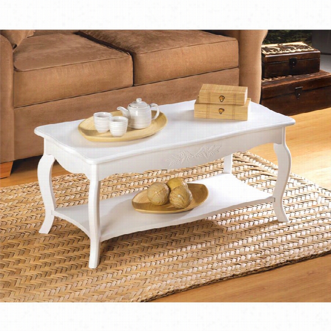 Zingz And Thingz White Elegant Coffee  Table In White