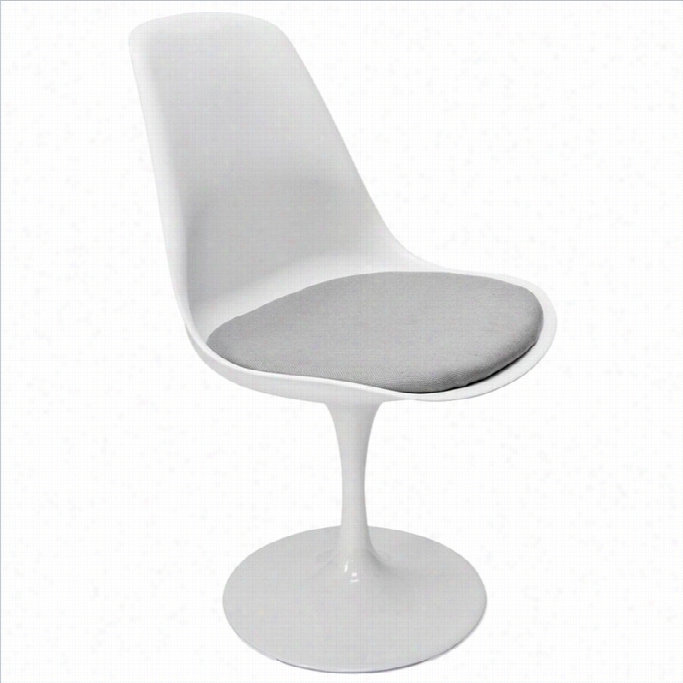 Aeon Furniture Melina Dining Chair In Matte White And Gray