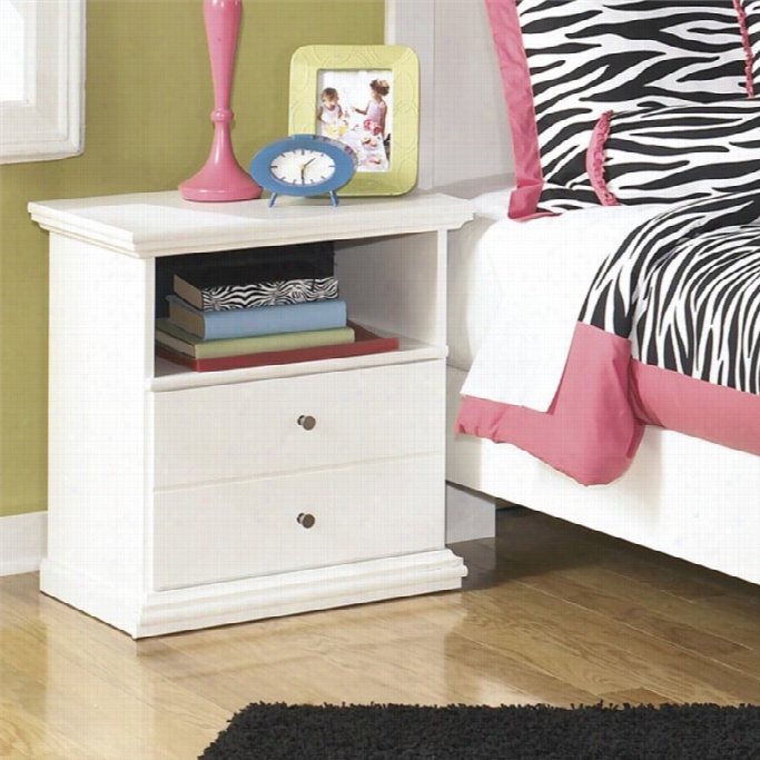 Ashley Bostwick Shoals 1 Drawer Wood Nightstand In Wyite