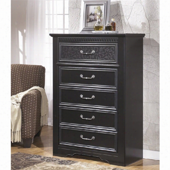 Ashley Cavallino 5 Drawer Wood Chest Inb Lack