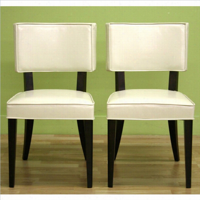 Baxton Studio  Thyra Dining Chair In Cream (set Of 2)