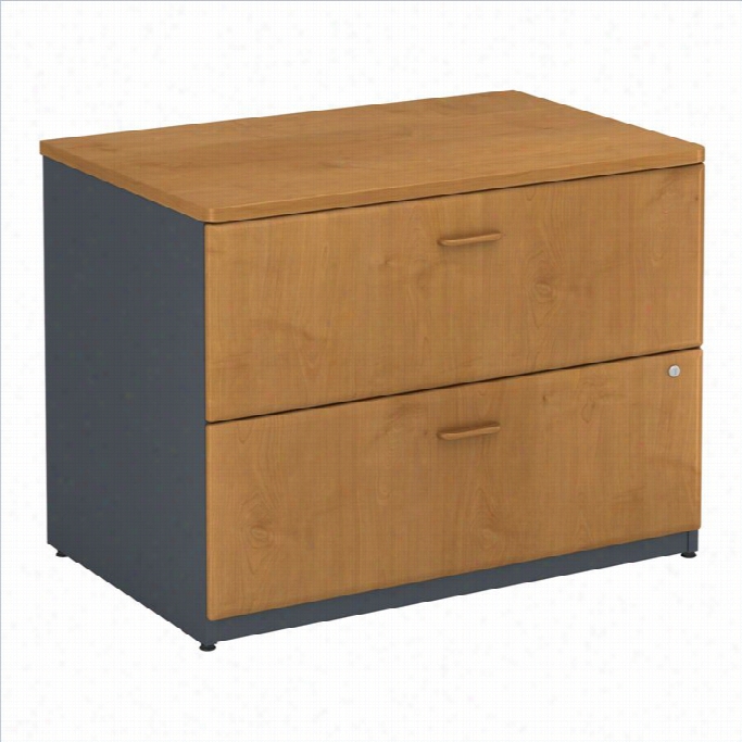 Bush Bbf Series A 36w 2dwr Lateral File (assembled) In Natural Cherry