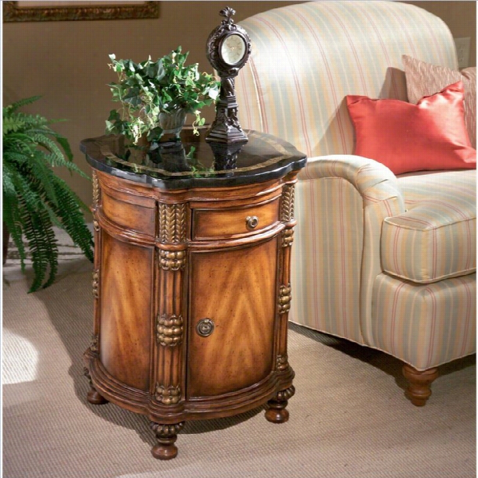 Butler Specialty Heritage Drum Ed Table With  Foss Il Stone Top