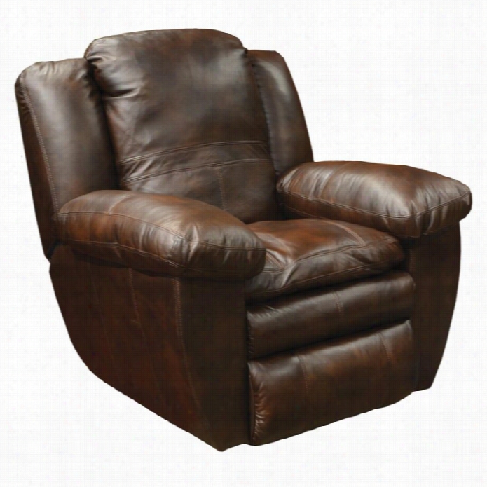 Catnapper Soonoma Leather Rokcer Recliner In Sable