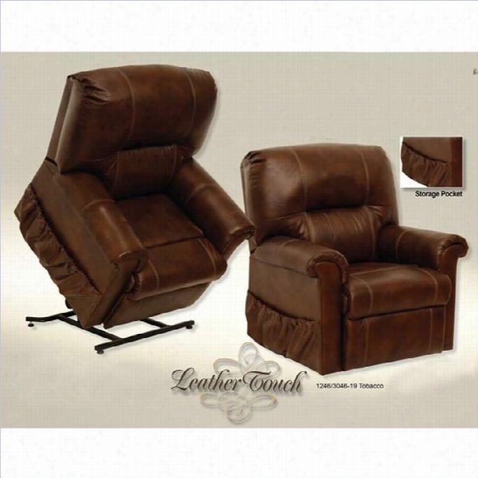 Catnapper  Vita E Leeather Touch Power Lift Reecliner Chair In Tobacco