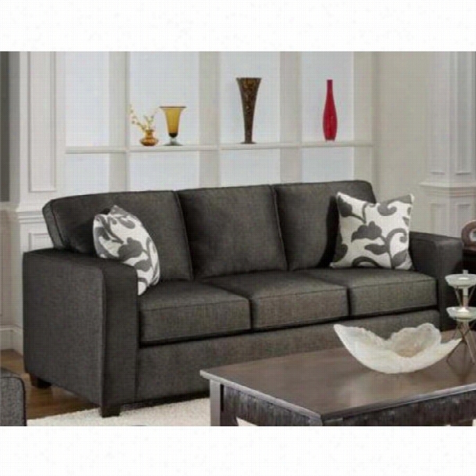 Chelsea Bergen Fabric Sofa In Onyx