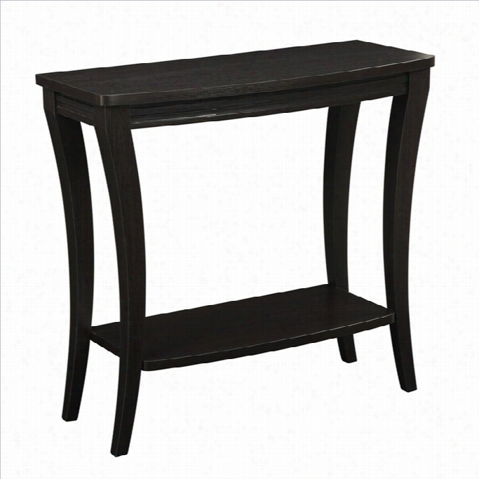 Convenience Cooncepts Newport Console Table With Shelf - Espresso